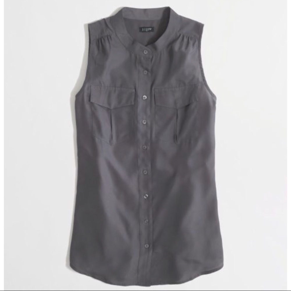J. Crew Draped sleeveless Pocket button-down tank0 - Picture 3 of 6